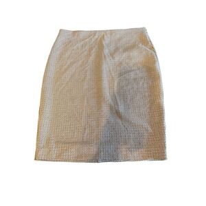 Express Houndstooth Mini Skirt Black White Career Business Medium